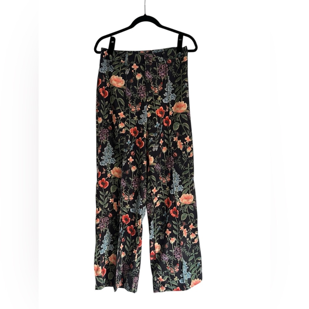 Cider Multi Colored Floral Wide-Leg Pants- Size M - Picture 2 of 6